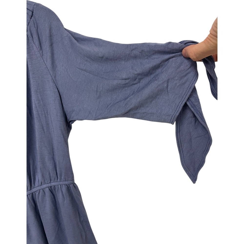 The Vanity Room Off Shoulder Dress Womens Size Plus 2X fleece‎ Blue Stretch NWT - Picture 9 of 16